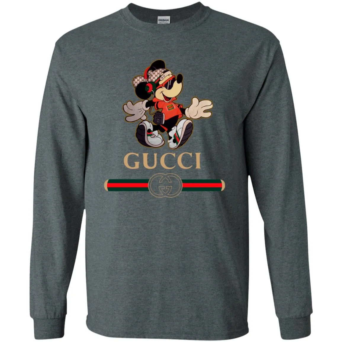 Gucci Mickey Fashion Stylelist Music T-shirt Men Long Sleeve Shirt