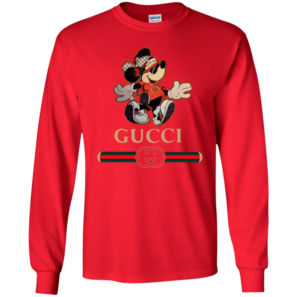 Gucci Mickey Fashion Stylelist Music T-shirt Men Long Sleeve Shirt