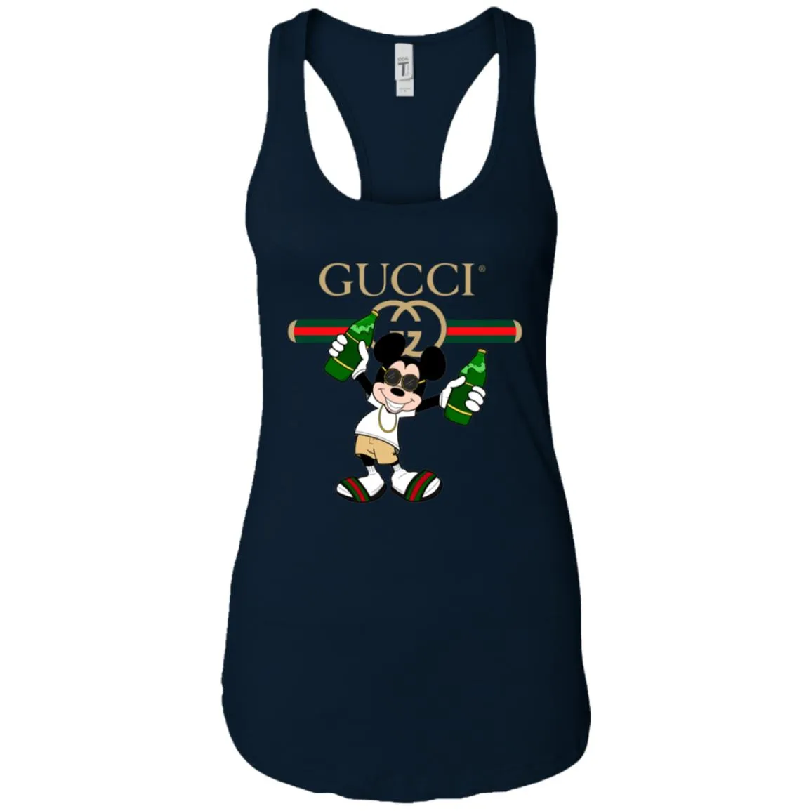 Gucci Mickey Mouse Drink Beer T-shirt Women Tank Top