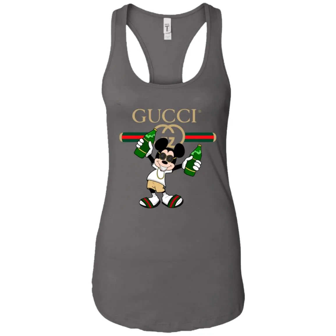 Gucci Mickey Mouse Drink Beer T-shirt Women Tank Top