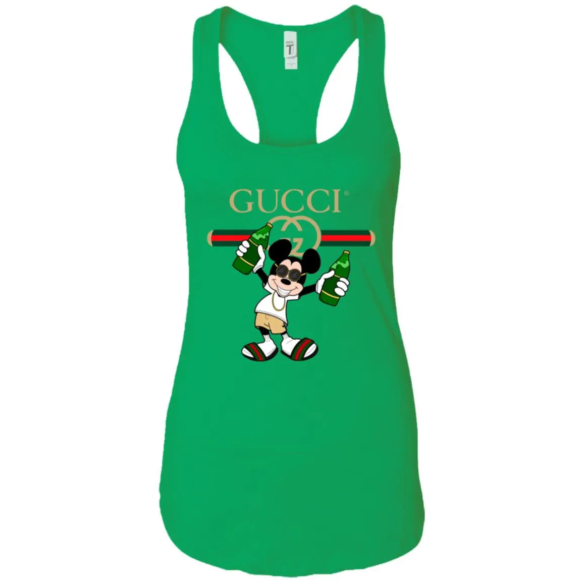 Gucci Mickey Mouse Drink Beer T-shirt Women Tank Top