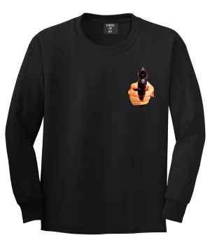 Hand Gun Women Girls Sexy Long Sleeve T-Shirt