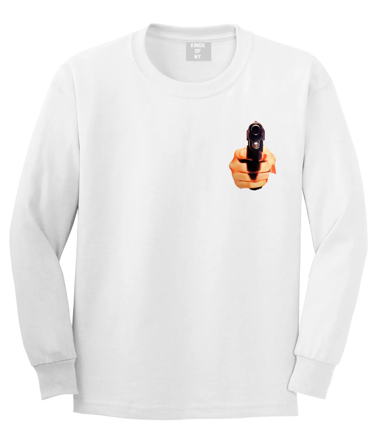 Hand Gun Women Girls Sexy Long Sleeve T-Shirt