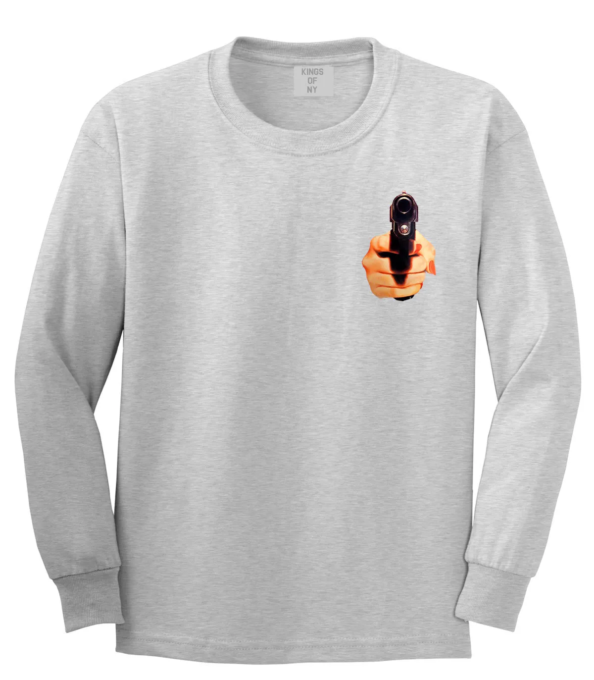 Hand Gun Women Girls Sexy Long Sleeve T-Shirt