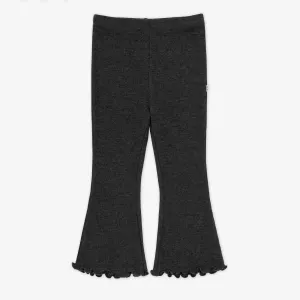 Heather Black Waffle Flare Pant