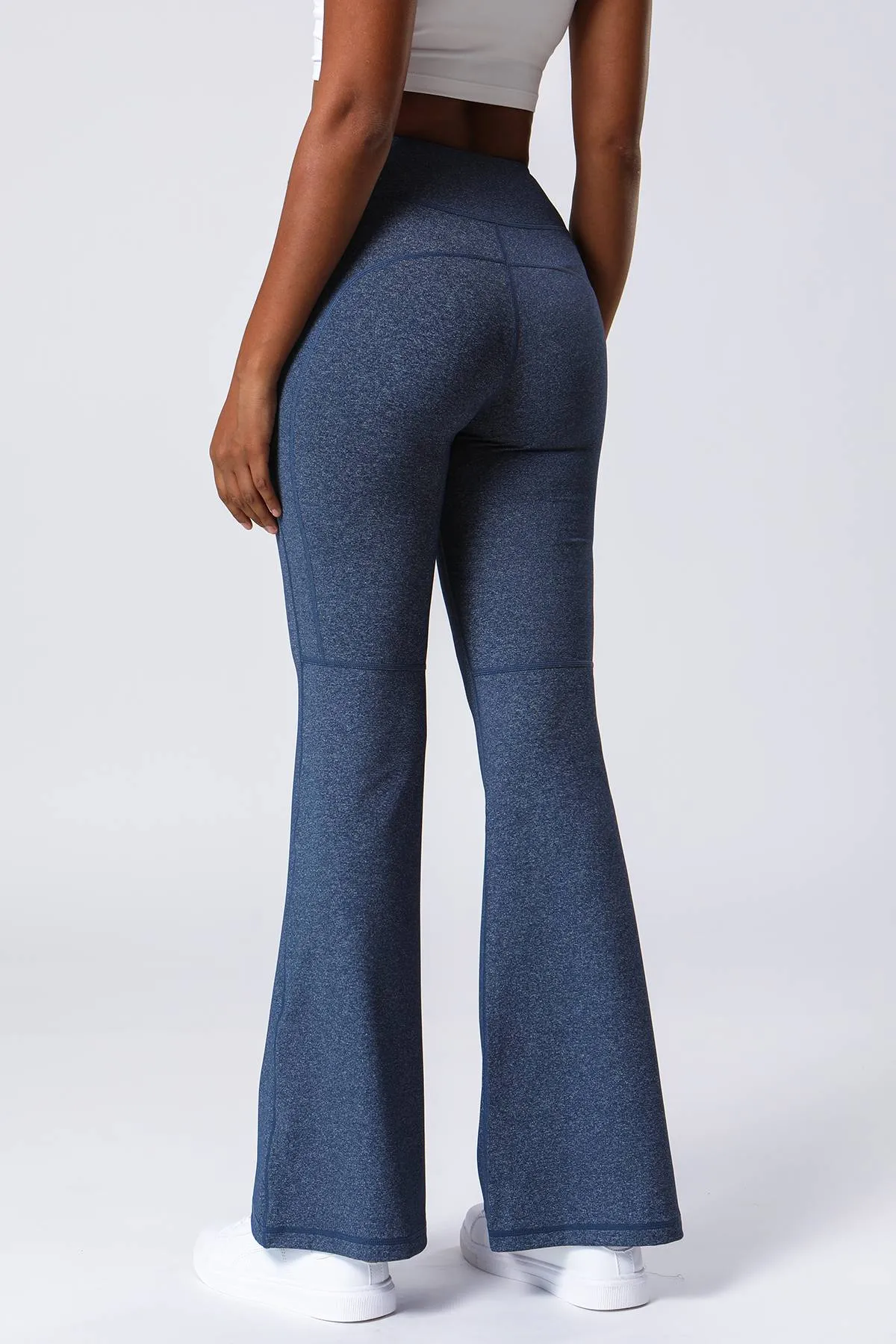 High Waist Flared Pants with Pockets