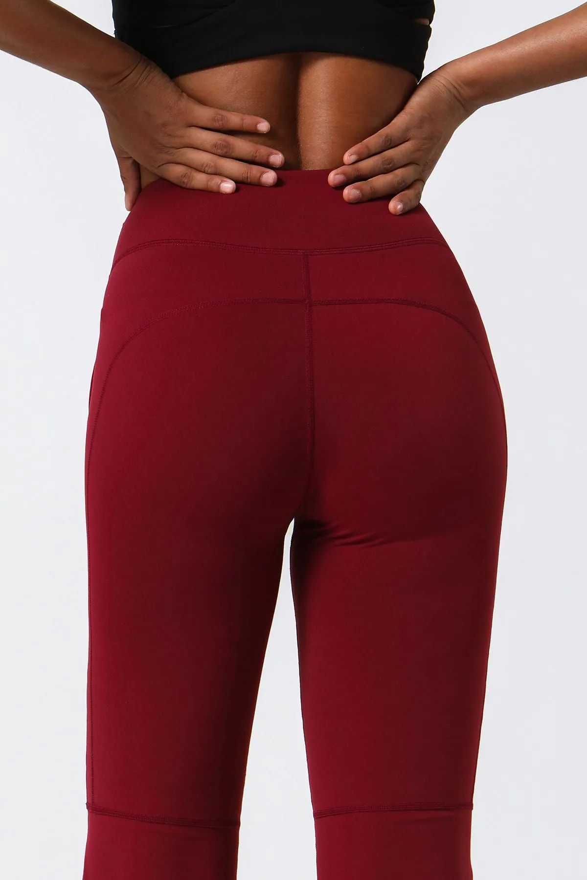 High Waist Flared Pants with Pockets