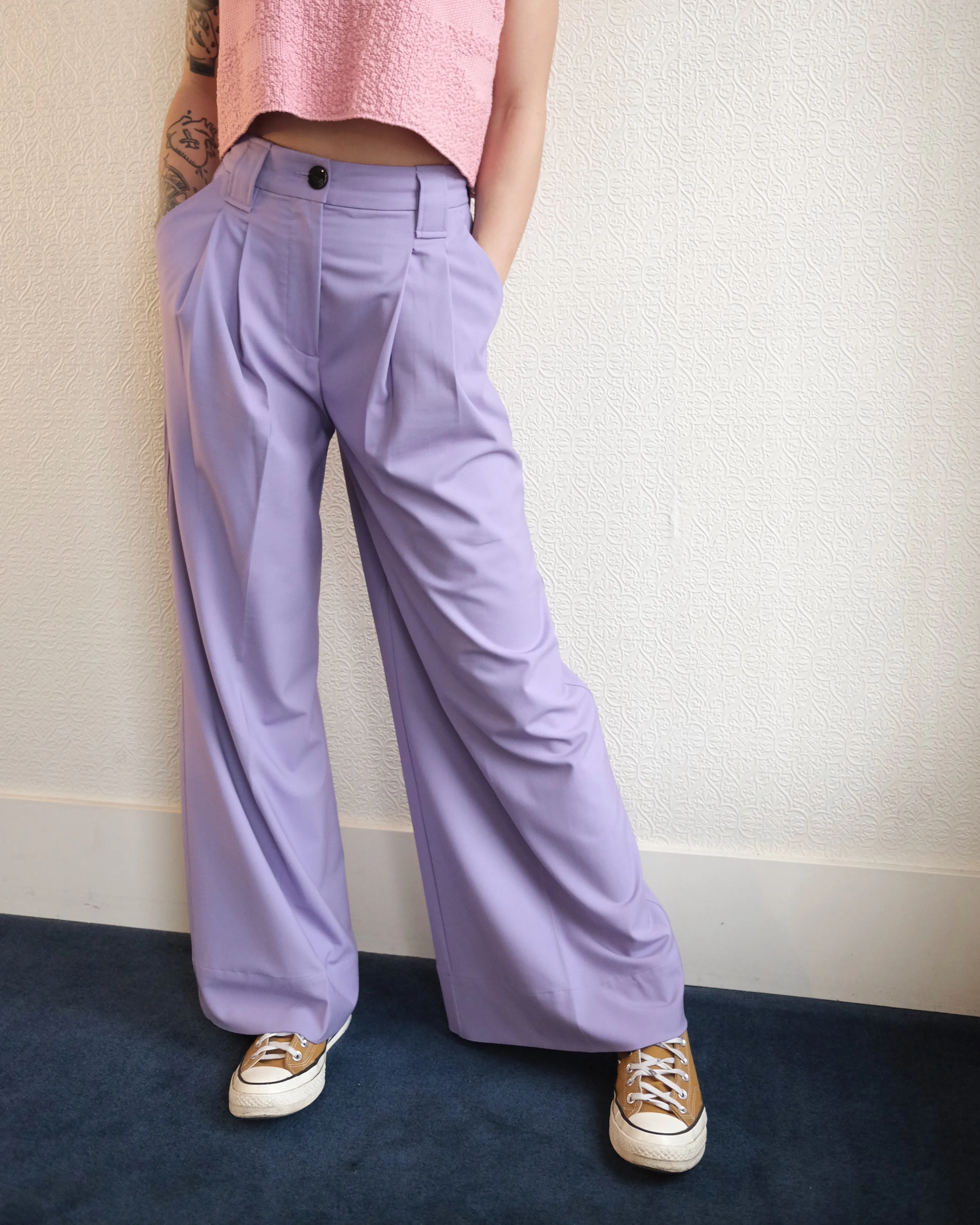 High Waist Trouser, Purple Haze