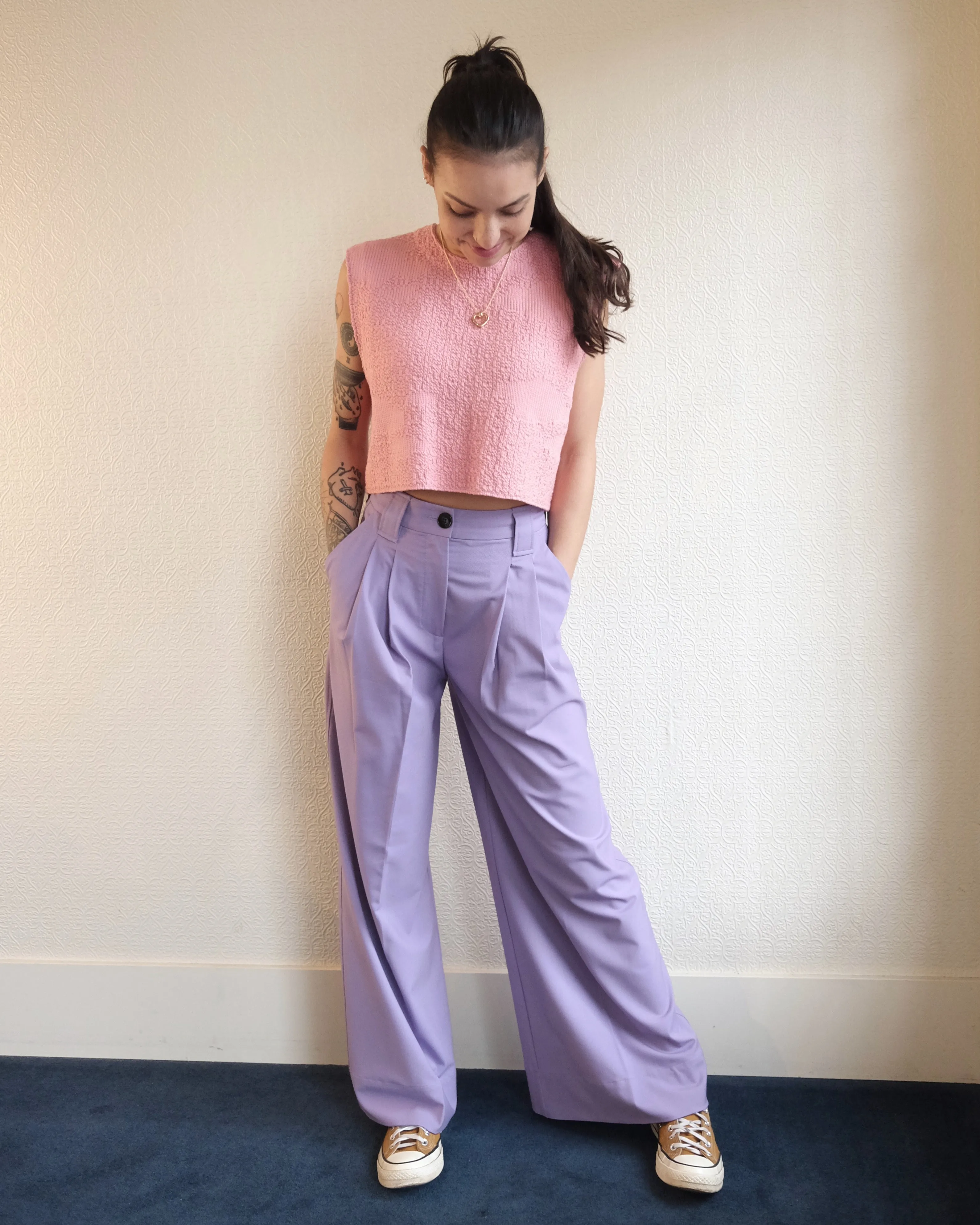 High Waist Trouser, Purple Haze