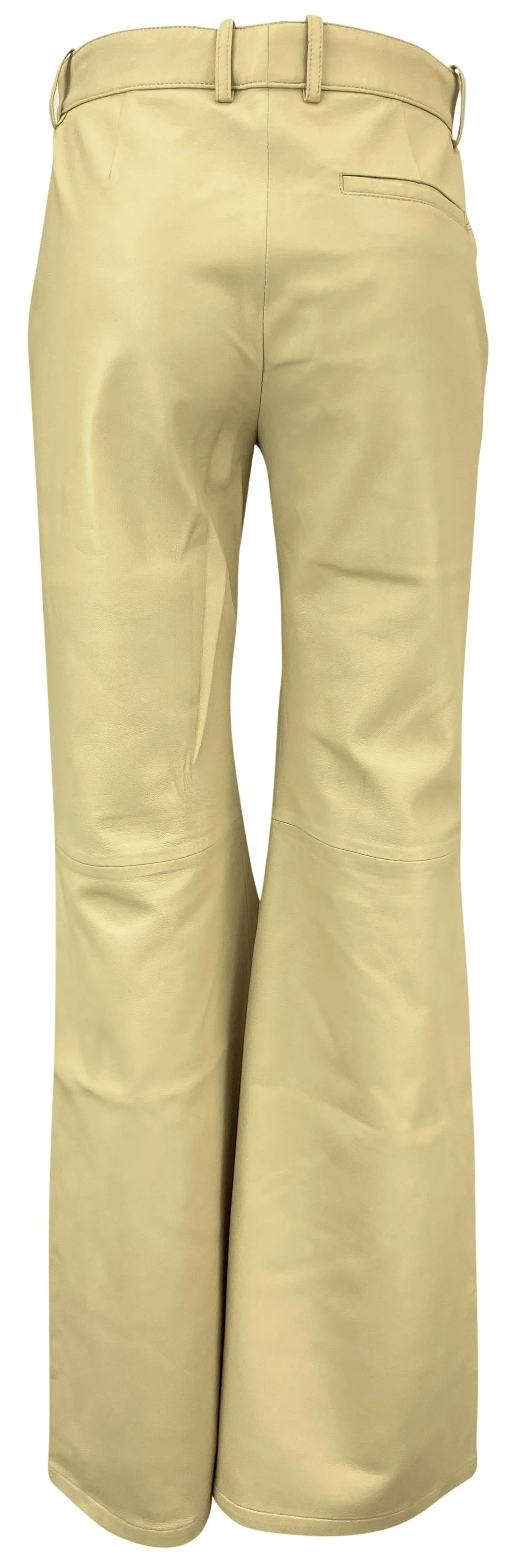 Joseph Flared Leather Pants in Safari