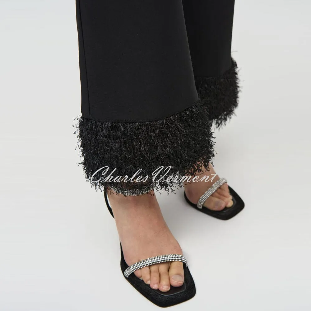 Joseph Ribkoff Trouser With Fringe Hem - Style 244193