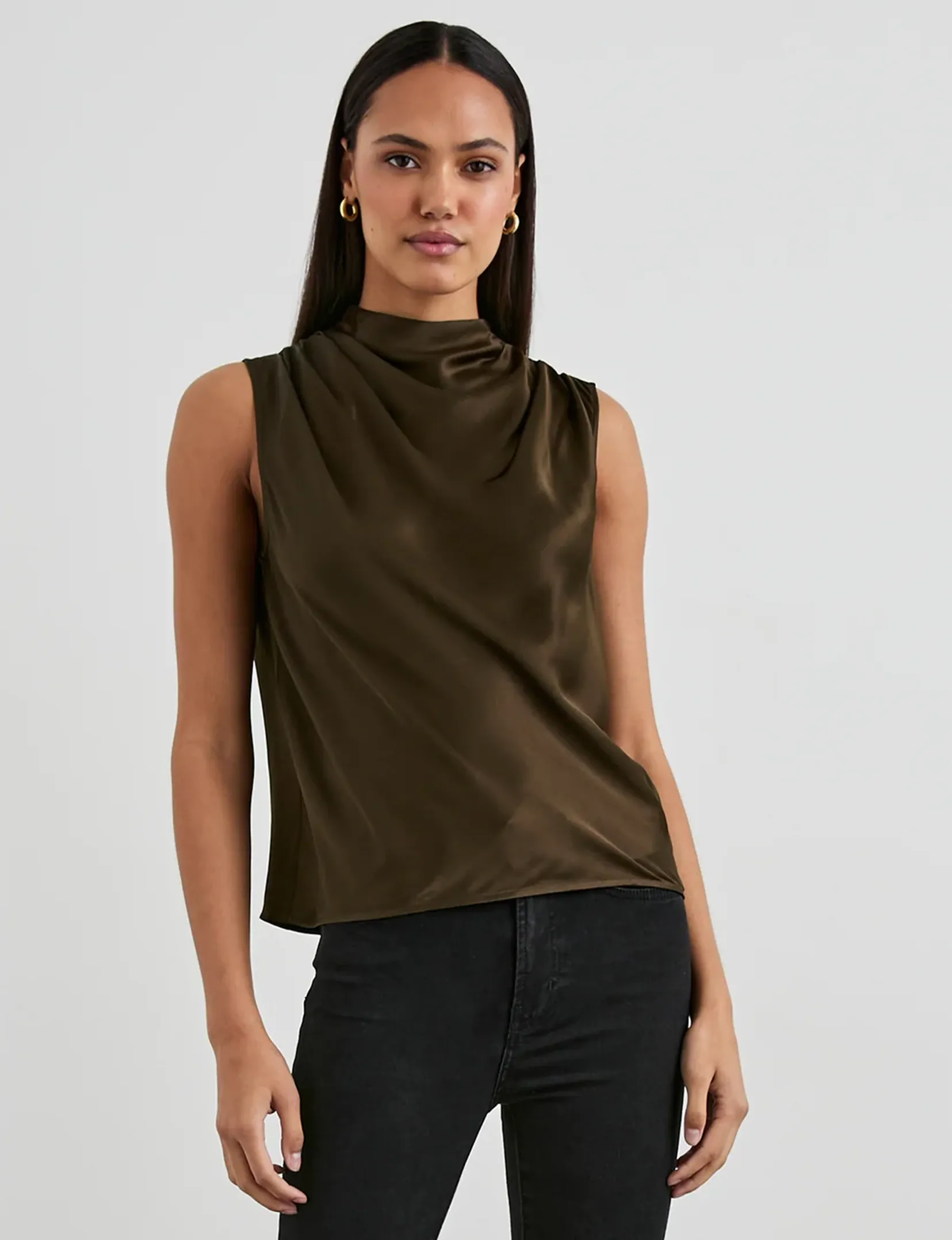 Kaleen Top, Dark Moss