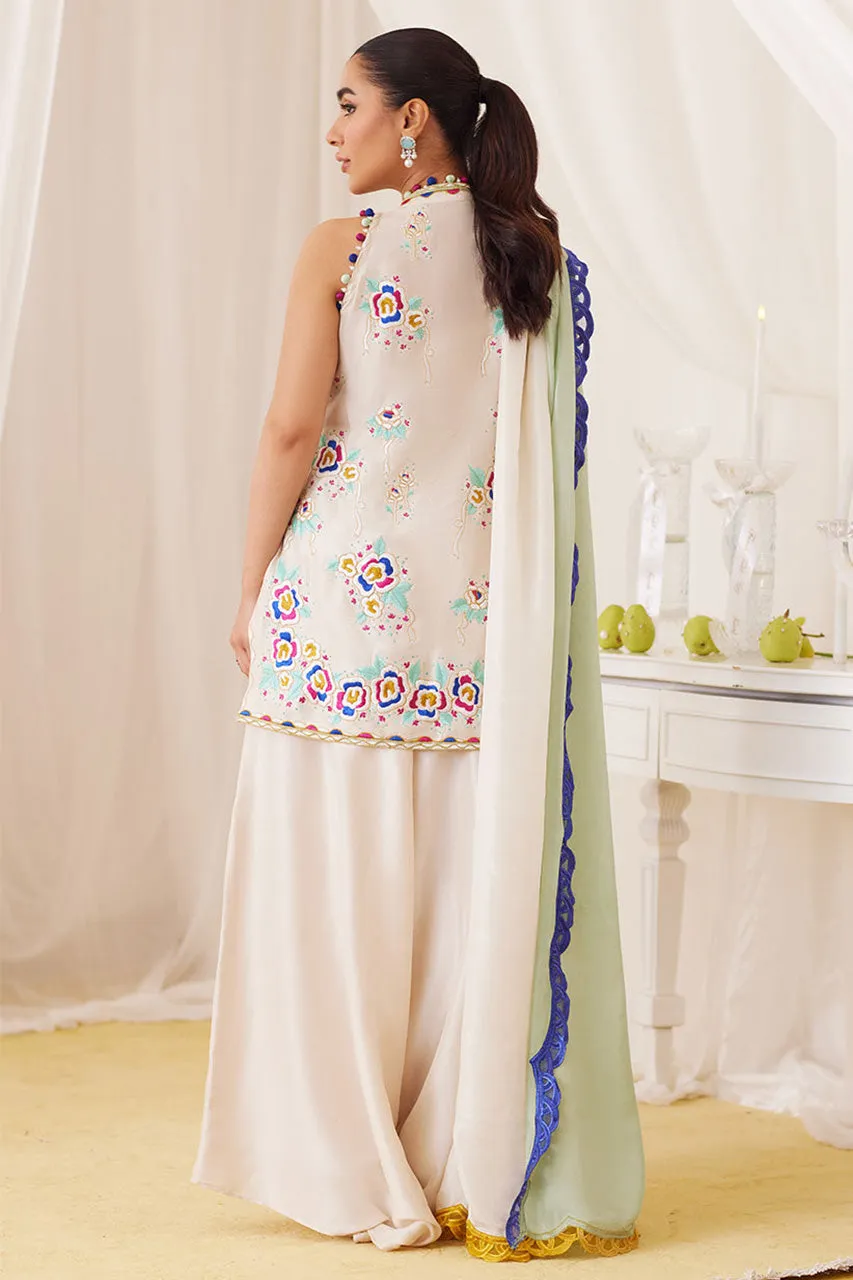 Lea Fall'24 - Cleo Ivory Embroidery Shirt And Dupatta