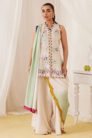 Lea Fall'24 - Cleo Ivory Embroidery Shirt And Dupatta