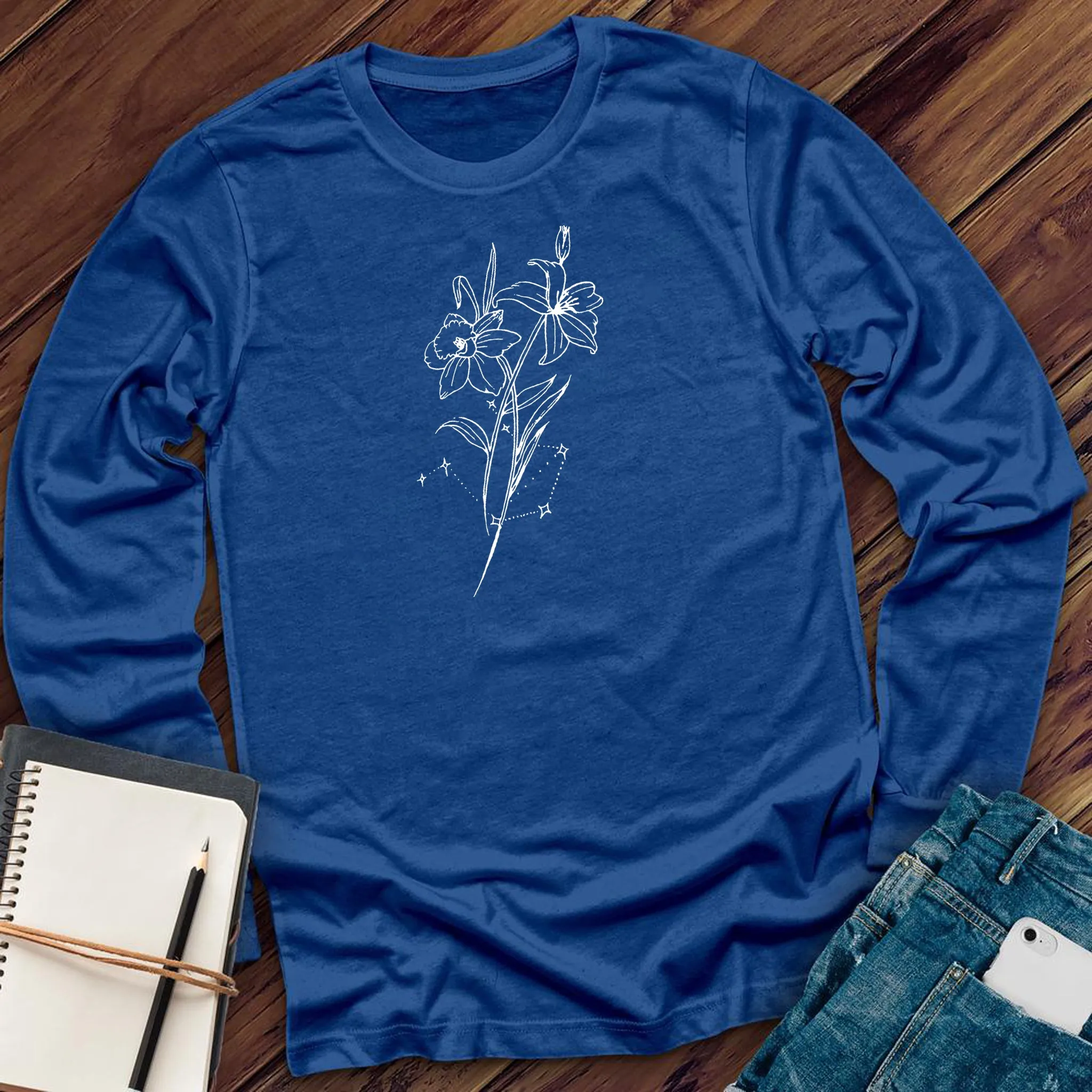 Libra Floral Constellation Long Sleeve