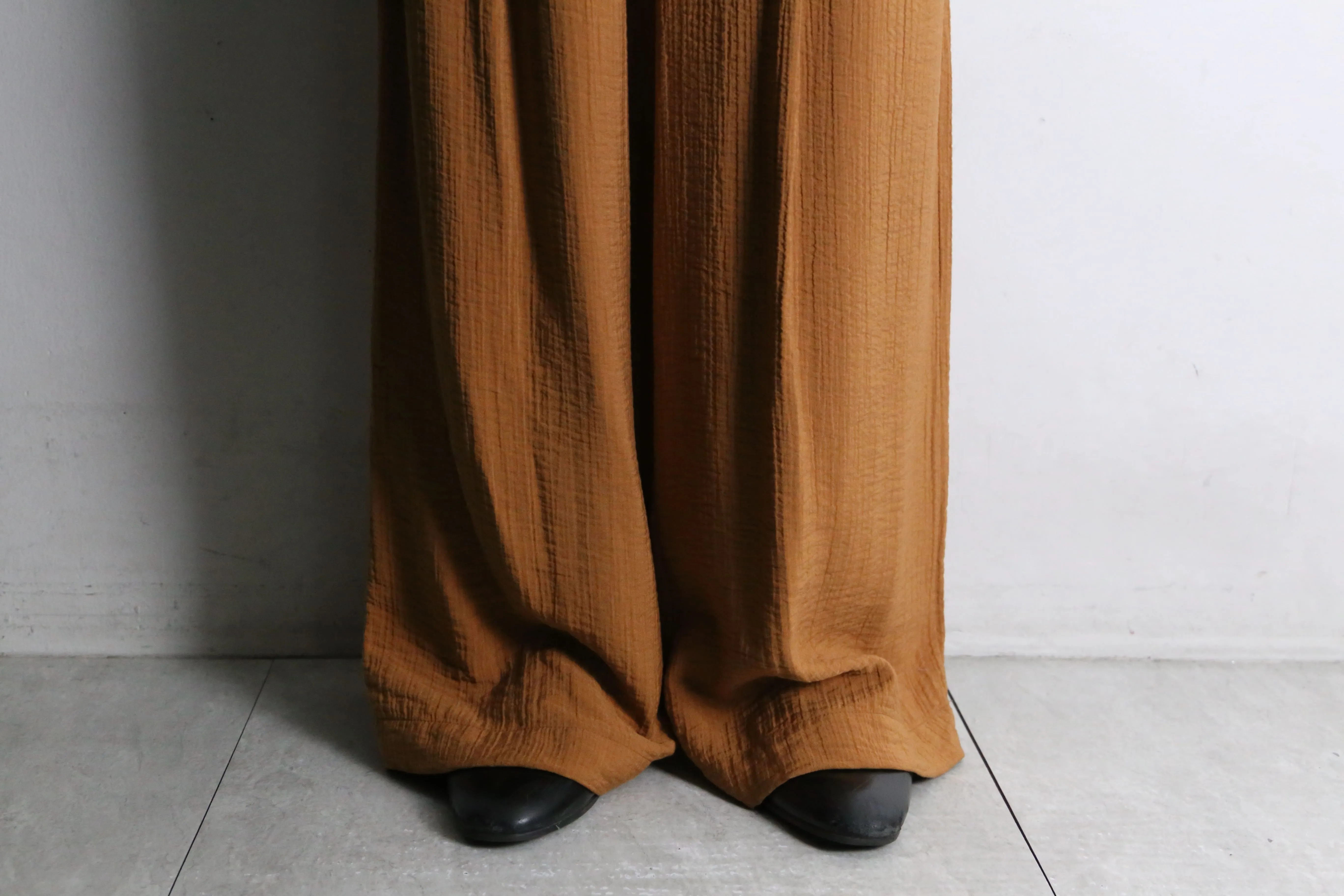 light brown rayon easy wide pants