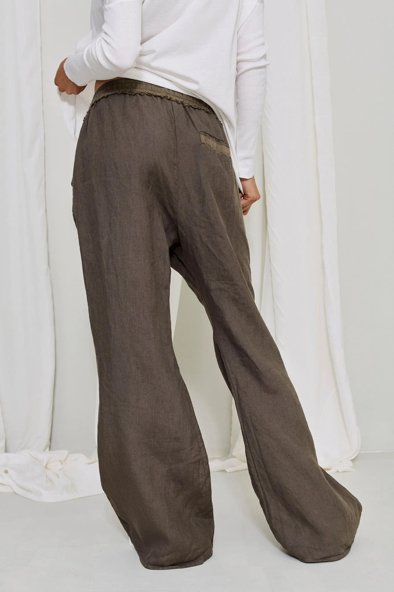 Linen Flared Pants