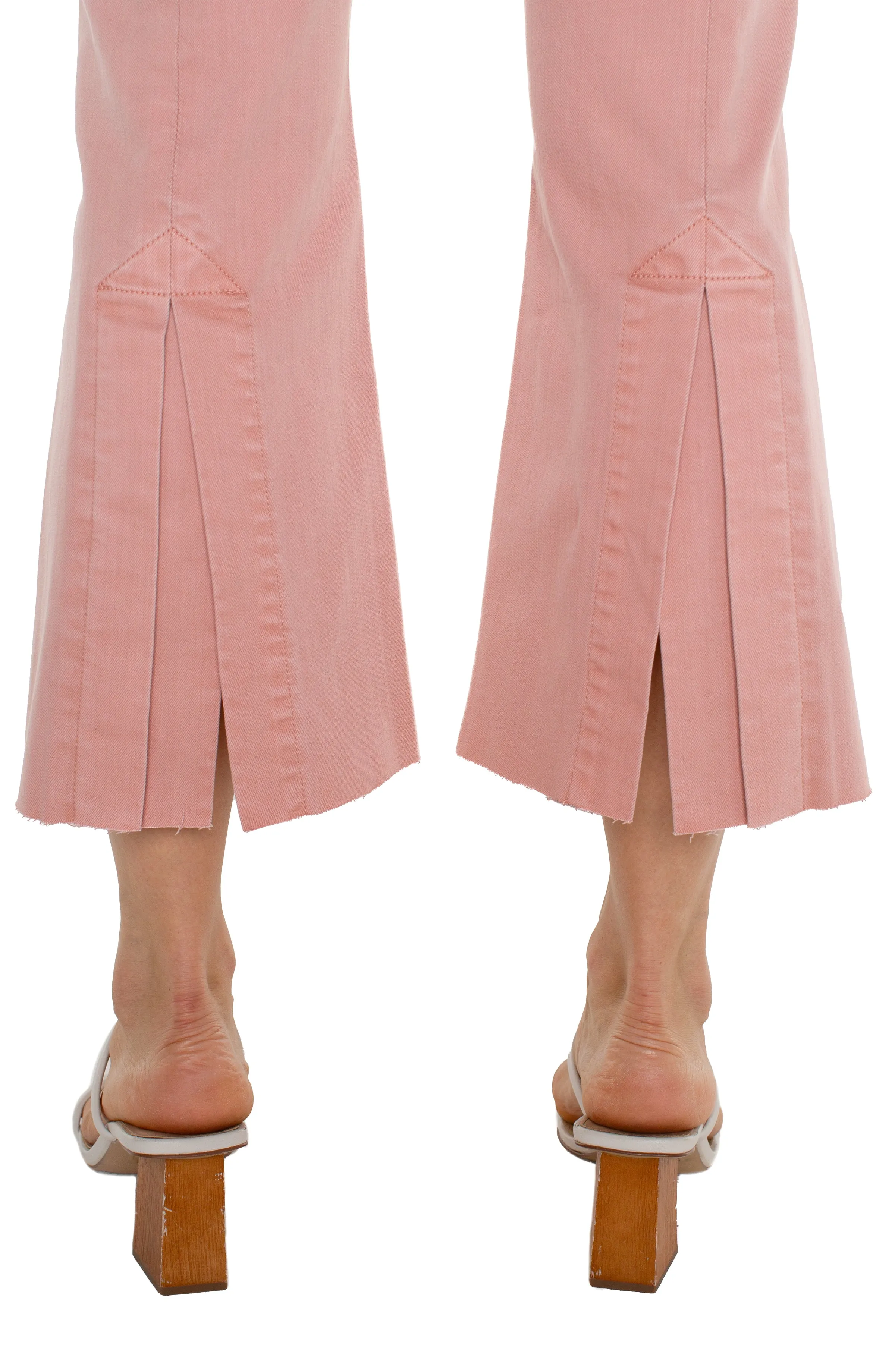 Liverpool Gia Glider Crop Flare w/ Back Pleat 25.5in (rose blush)