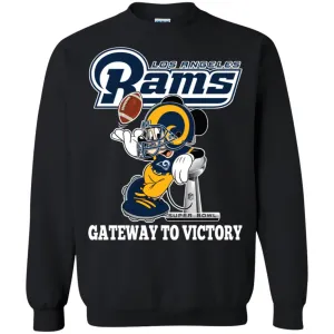 Los Angeles Rams Gateway To Victory Super Bowl 2019 Mickey Mouse Football Nfl Crewneck Pullover Sweatshirt