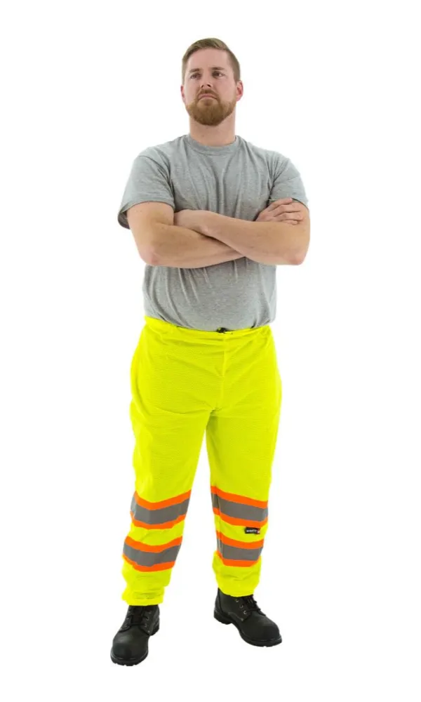 Majestic 75-2501 Hi-Vis Mesh Pants DOT Striping ANSI E