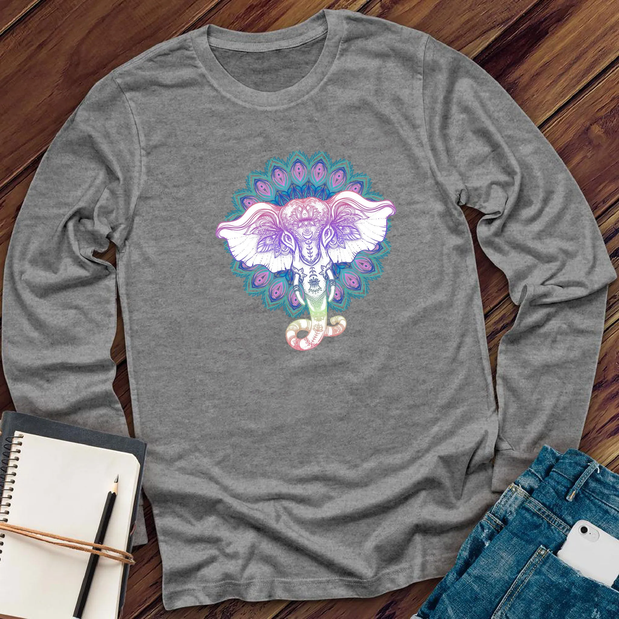 Mandala Elephant Long Sleeve