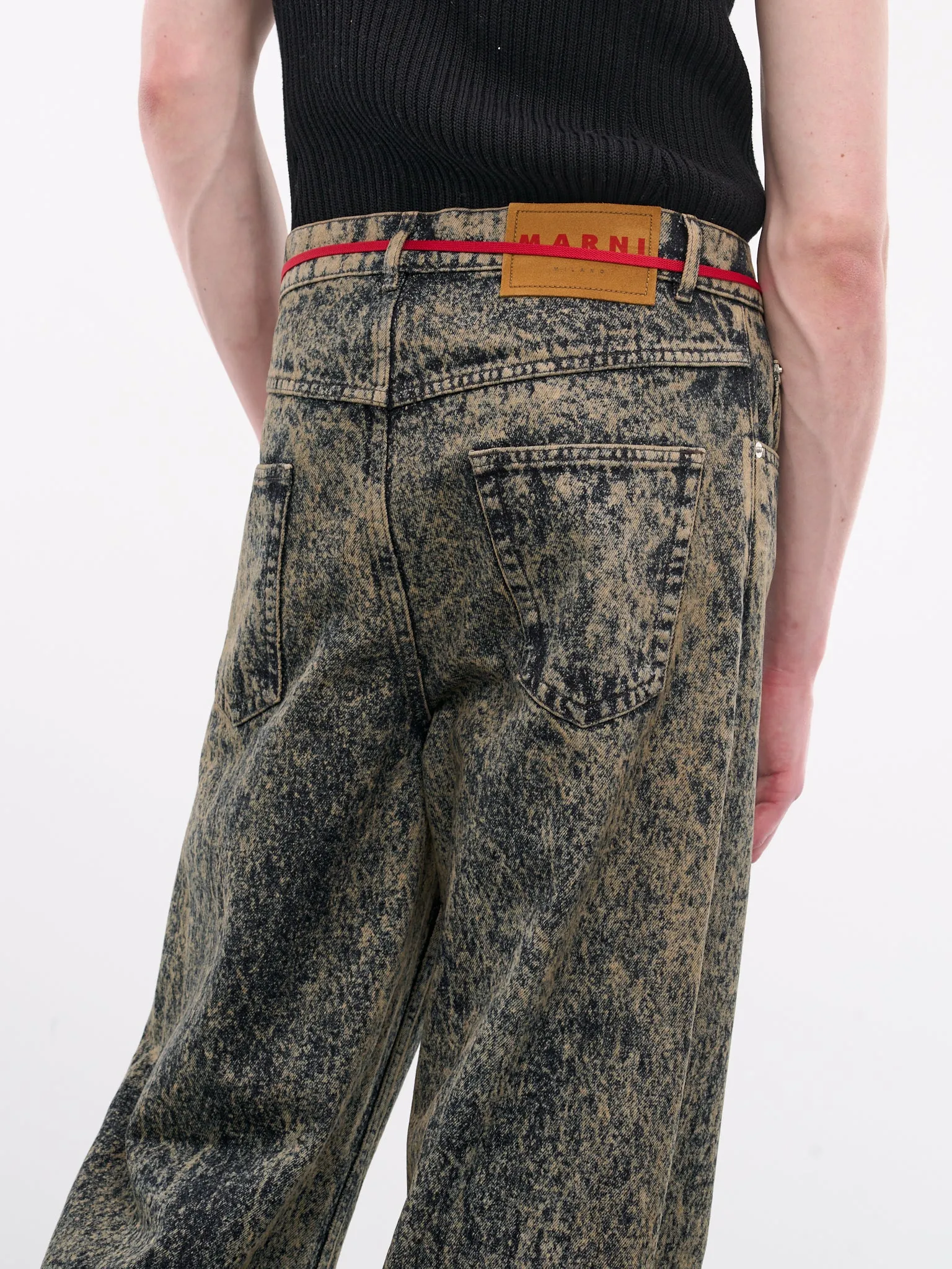 Marble-Dyed Flare Jeans (PUJU0019A0-USCV35-MARBLE)