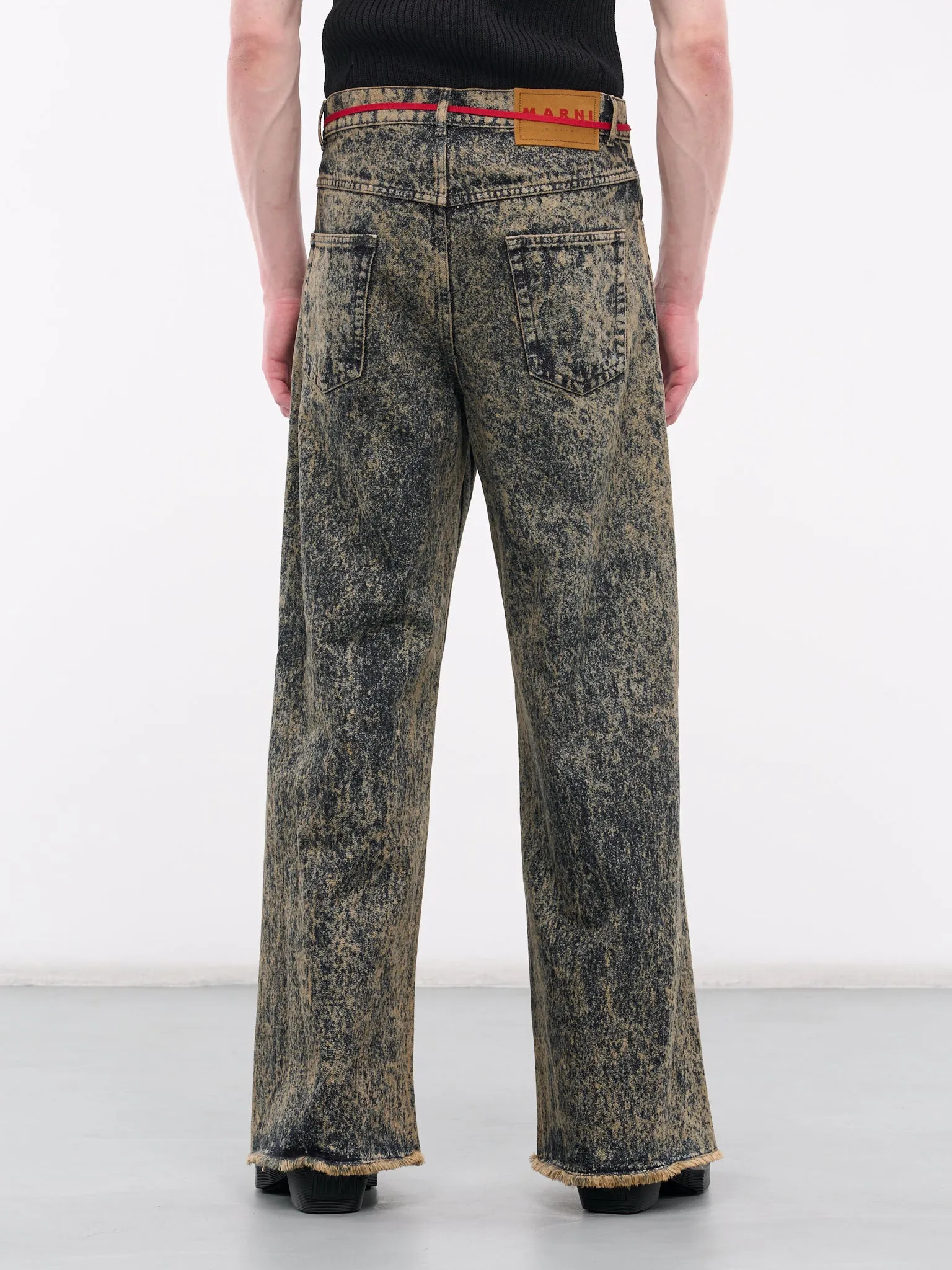 Marble-Dyed Flare Jeans (PUJU0019A0-USCV35-MARBLE)