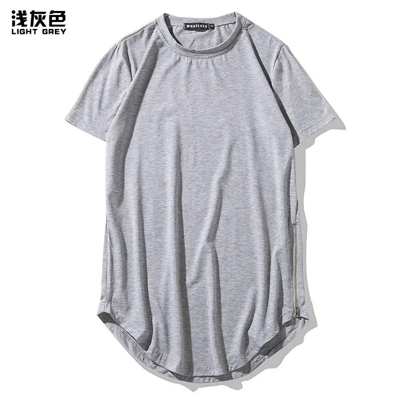 Men Crewneck Double Zippers Short Sleeves T-Shirt