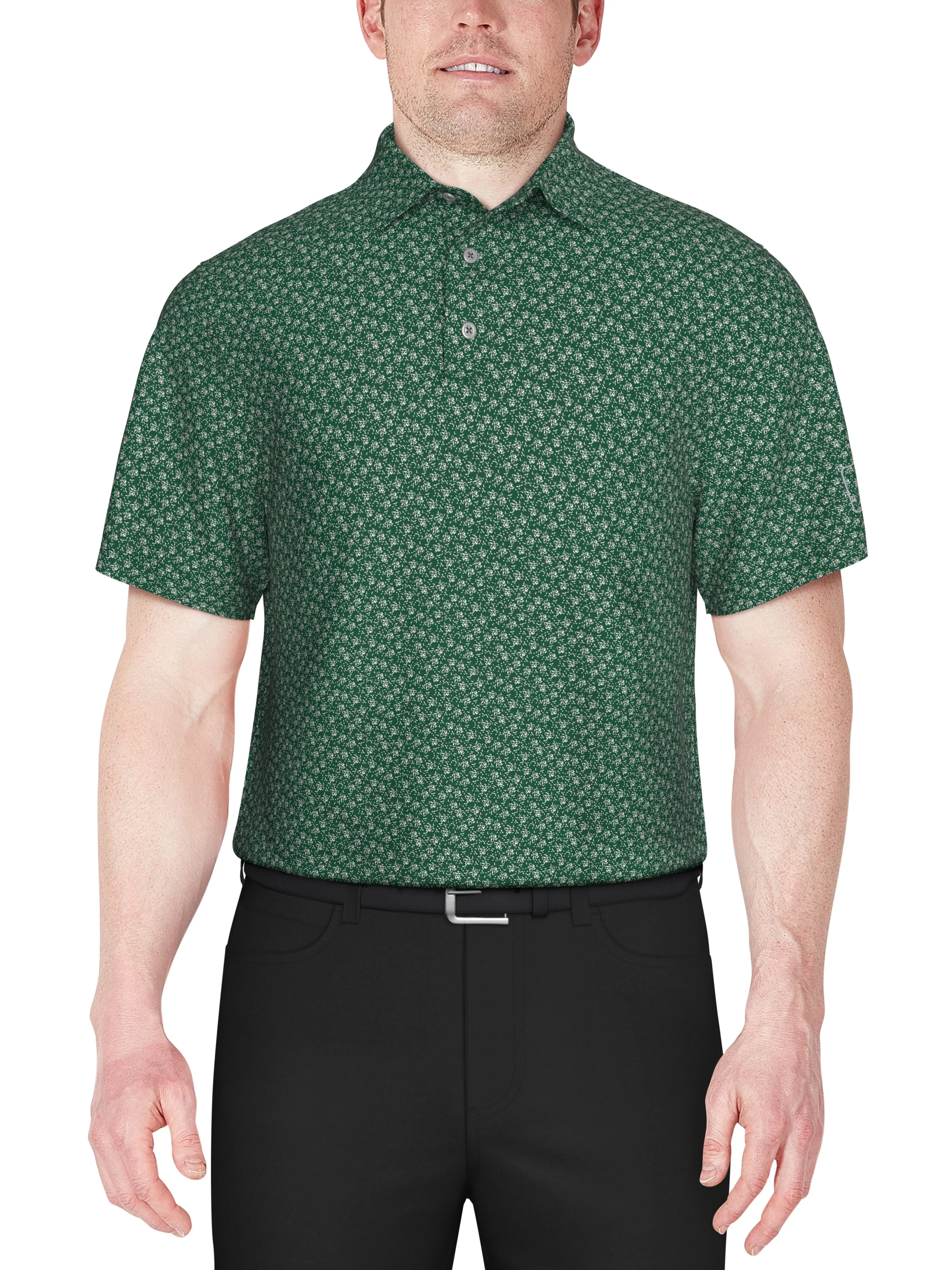 Men's Floral Print Golf Polo