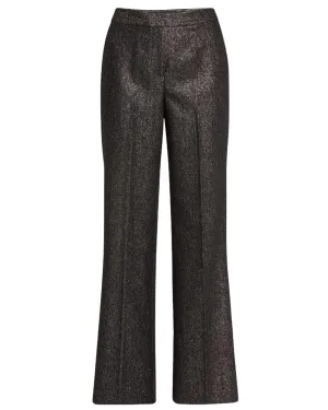 Metallic Misha Flare-Leg Pants