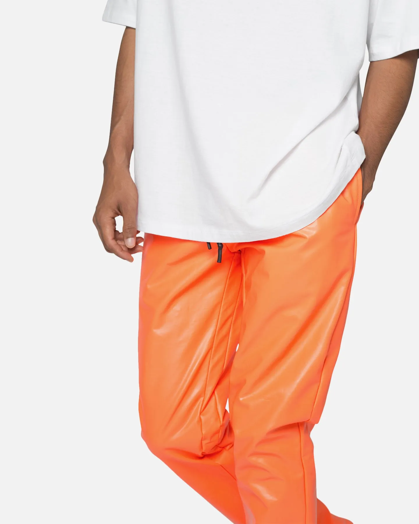 MNML Coated Skinny Sweatpants Orange