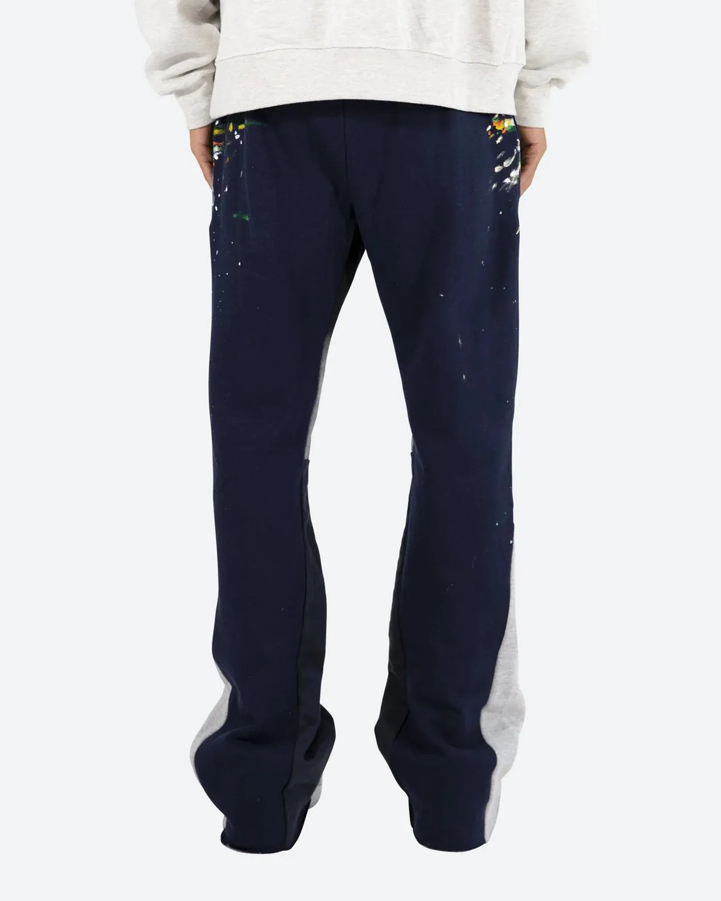 MNML Contrast Boot Cut Sweat Pants Navy