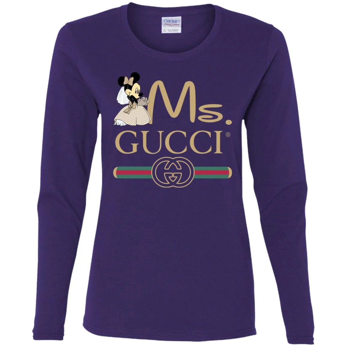 Ms Minnie Gucci Couple Disney Shirt Valentine's Day T-shirt Women Long Sleeve Shirt