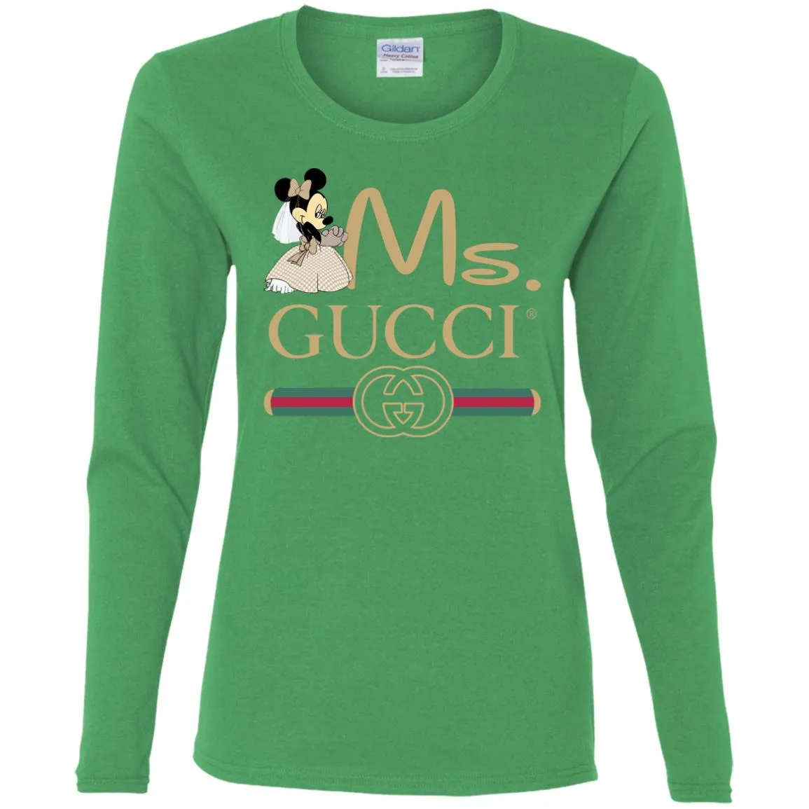 Ms Minnie Gucci Couple Disney Shirt Valentine's Day T-shirt Women Long Sleeve Shirt