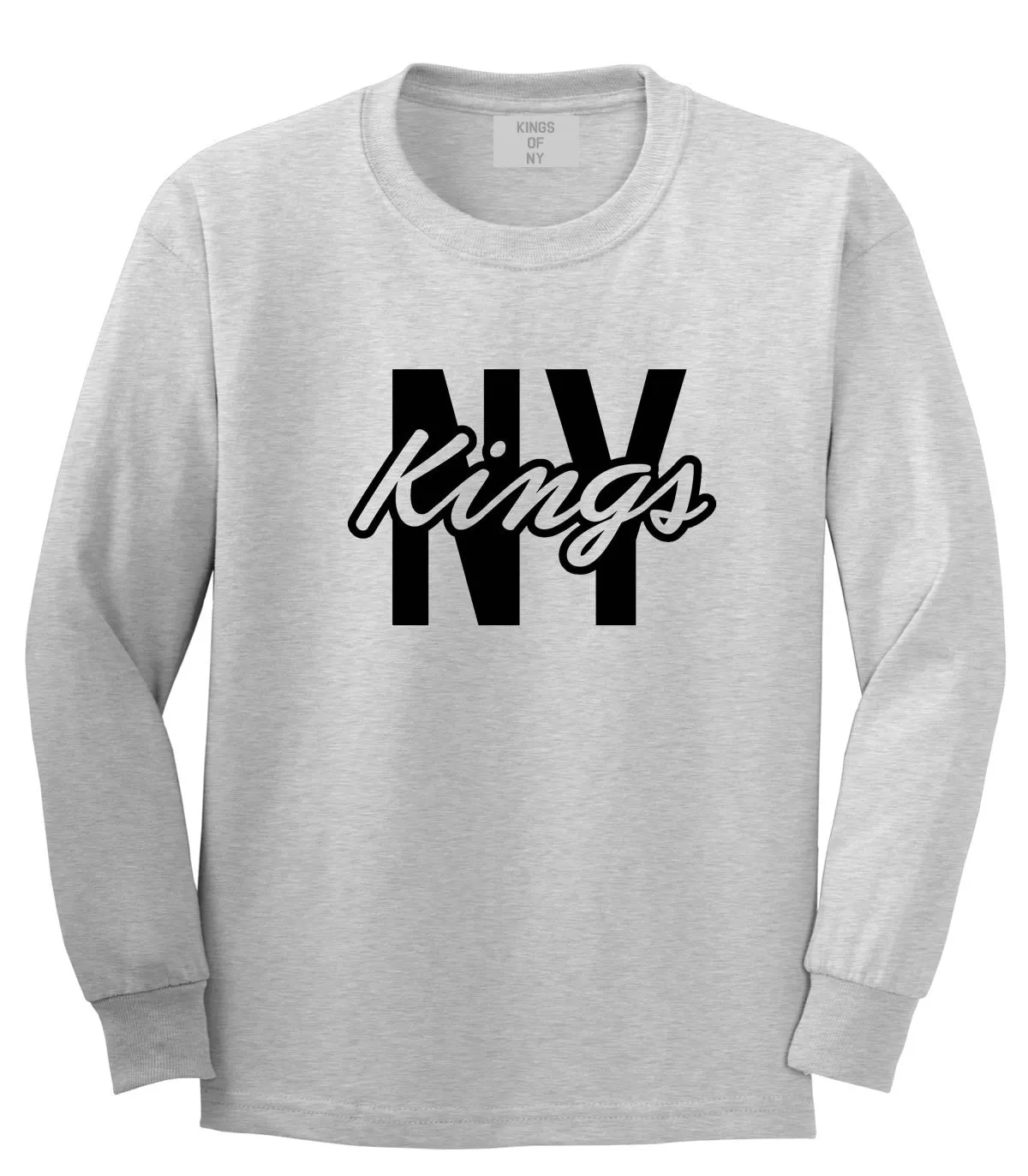 New York Blue Script Streetwear Long Sleeve T-Shirt