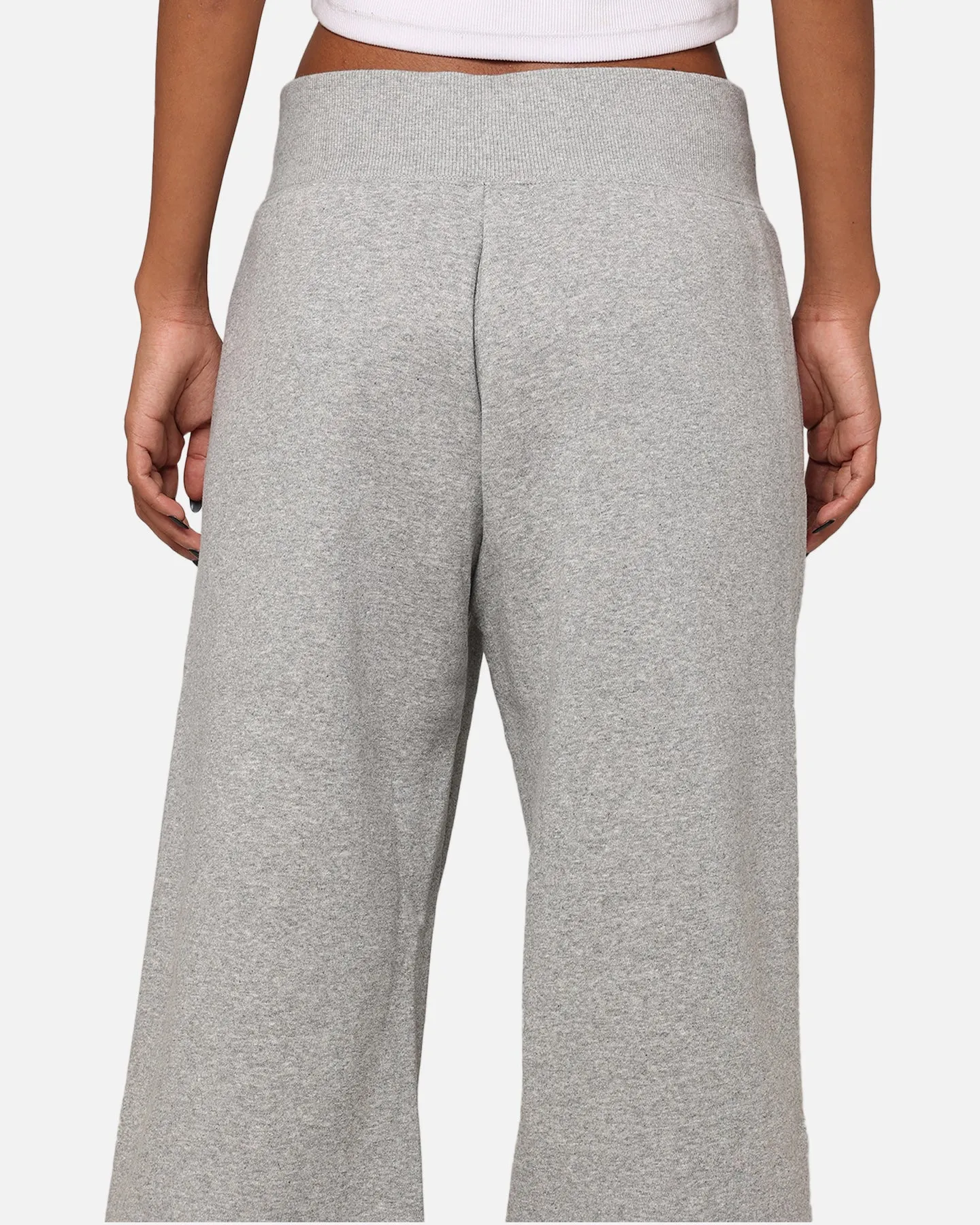 Nike Women's Sportswear Pheonix Fleece High Waisted Wide Leg Sweat Pants Dark Grey Heather