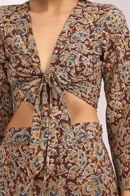 Okhai 'Nazanin' Hand Block Printed Kalamkari Co-ord Set