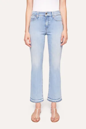 Paris Easy Kick Flared Crop Denim - Super Bleach