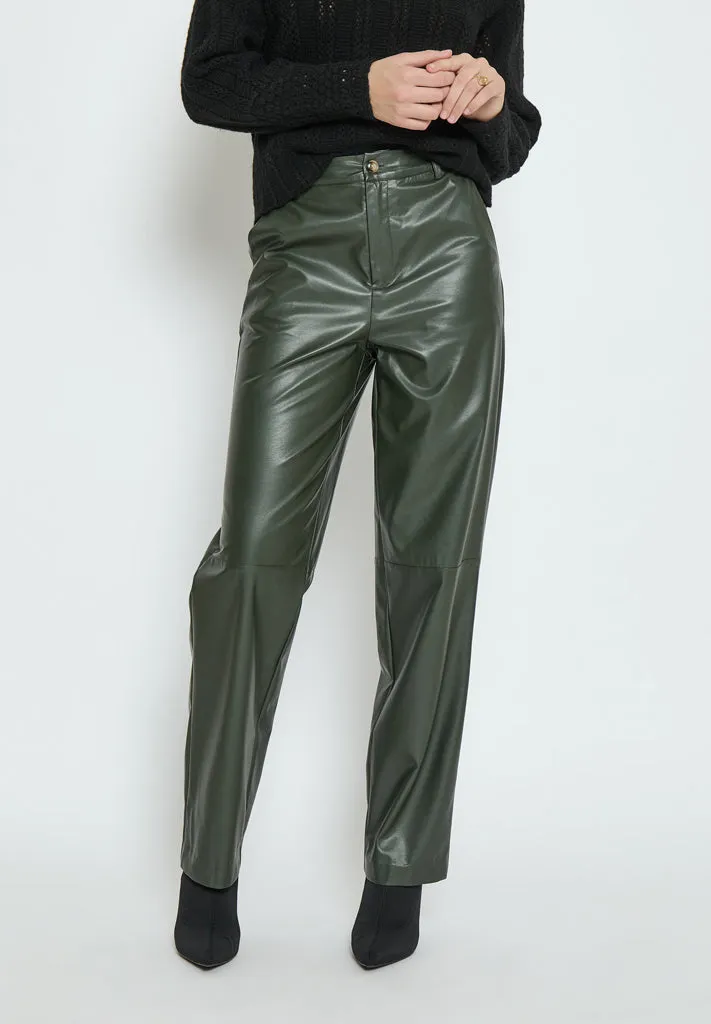 PCPia Flared Pants - Deep Depths Green