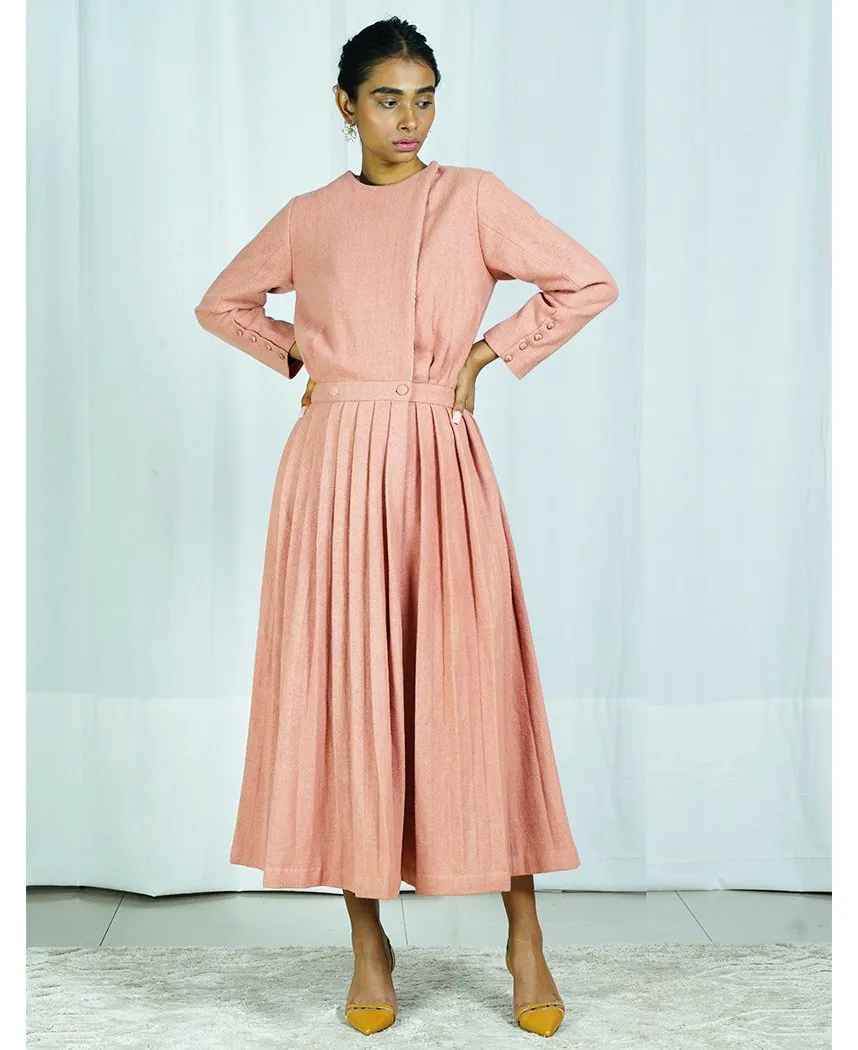 Pleated Coat Dress