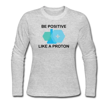 "Be Positive" (black) - Women's Long Sleeve T-Shirt