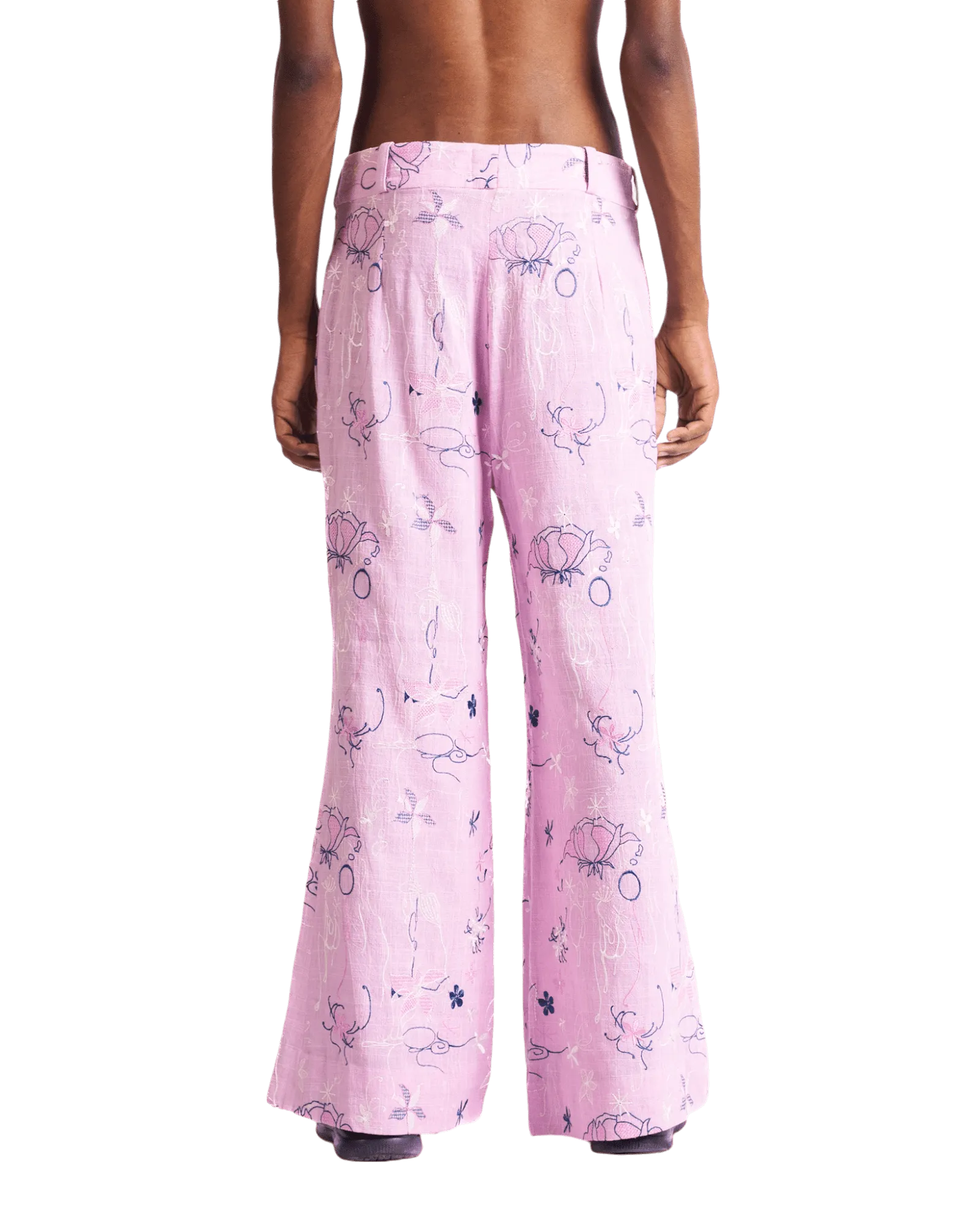 "THORNS AND ROSES" KHADDAR PANTS