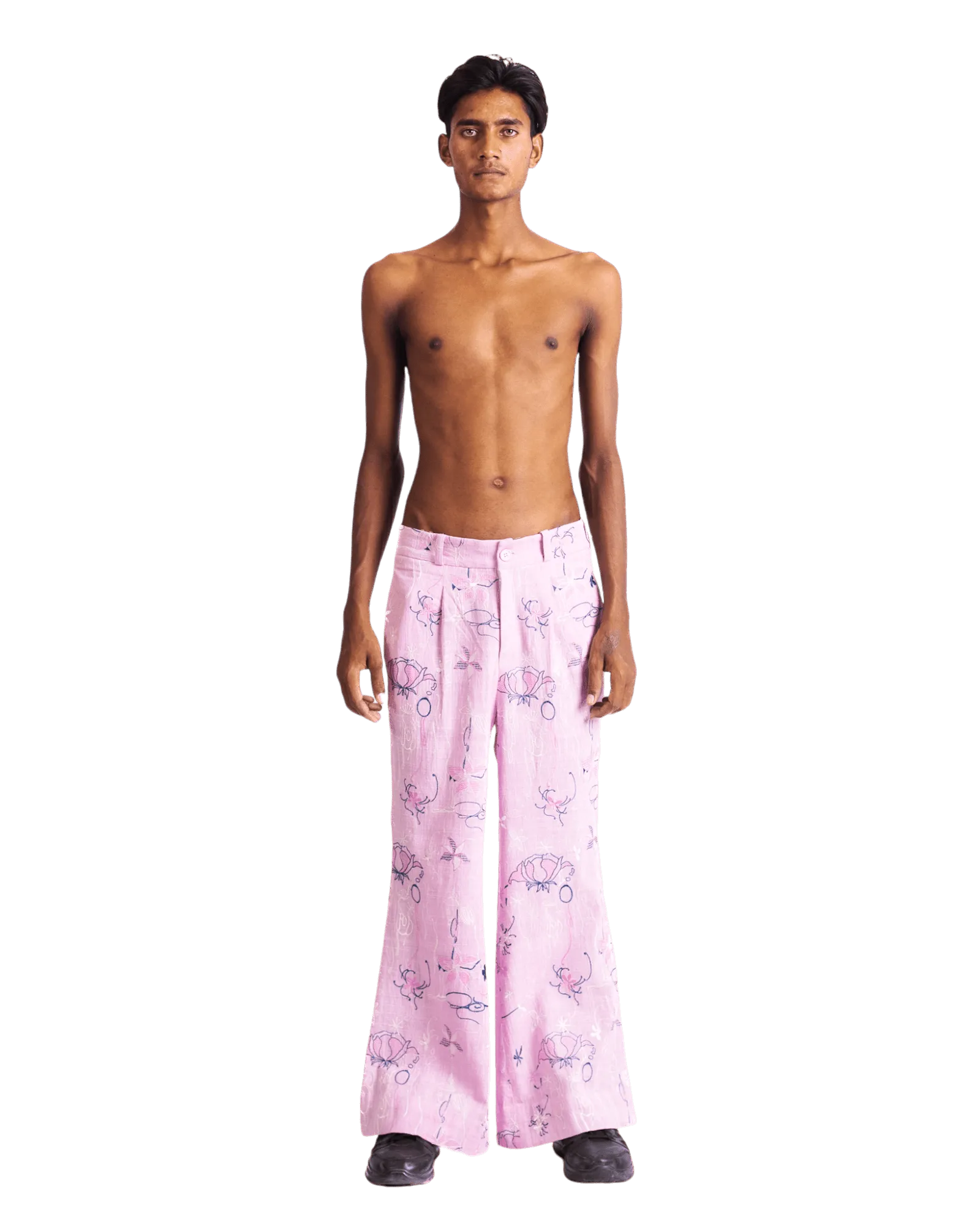 "THORNS AND ROSES" KHADDAR PANTS