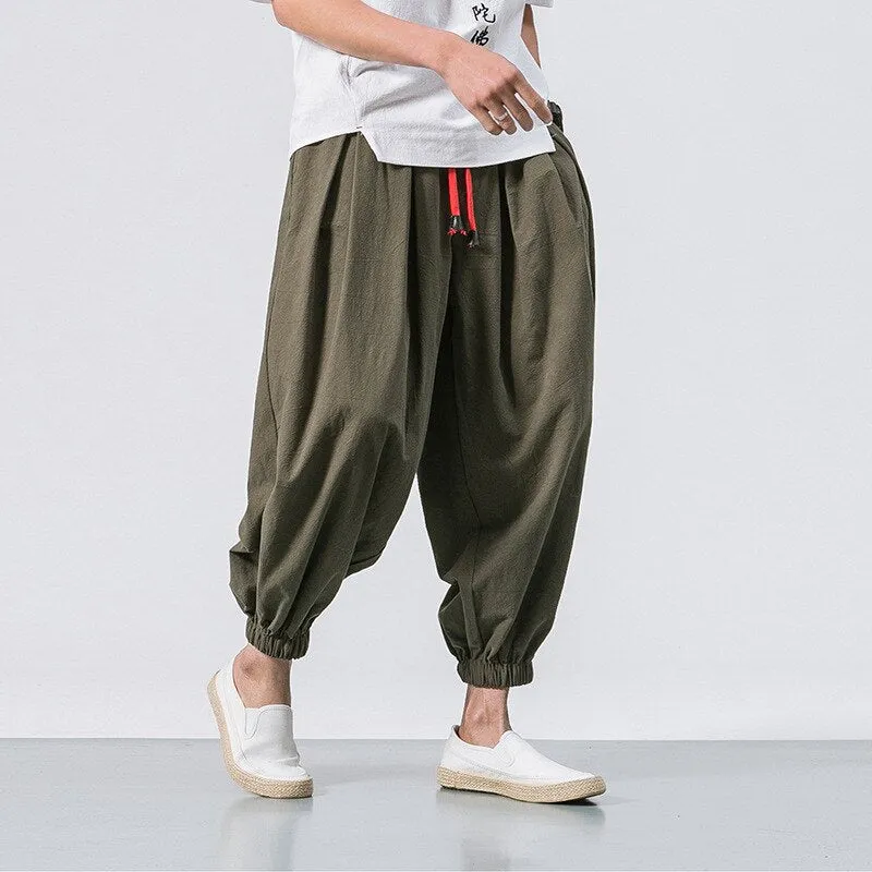 Red String Harem Pants