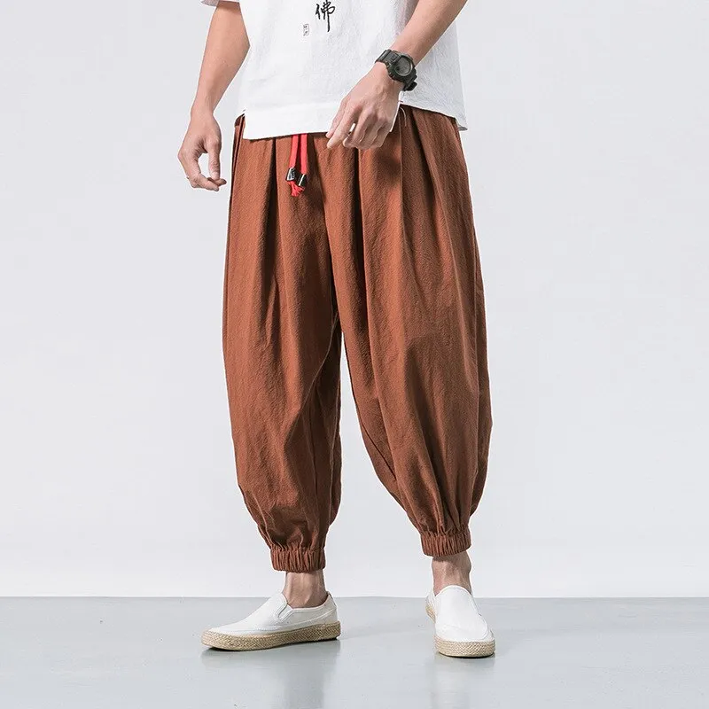 Red String Harem Pants