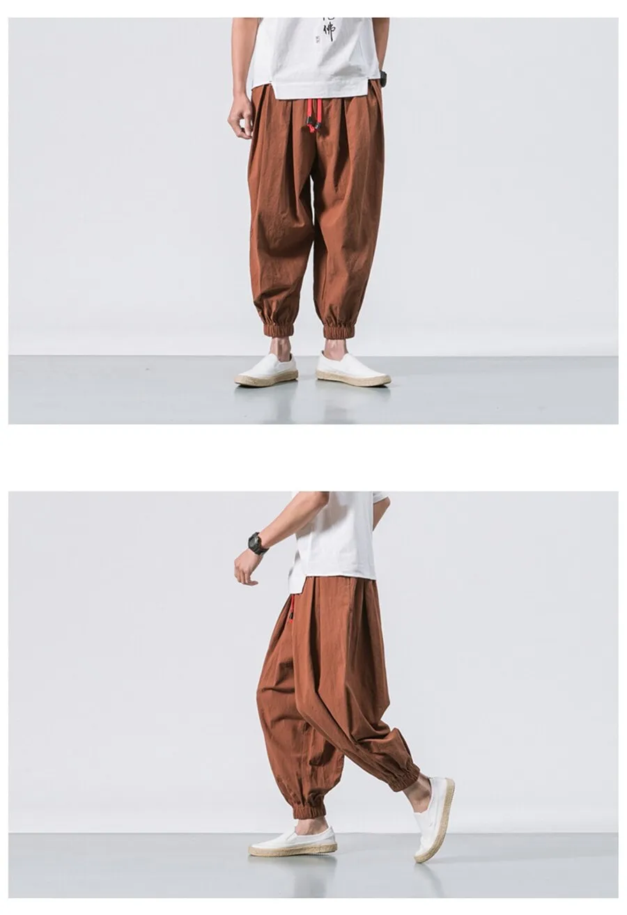 Red String Harem Pants