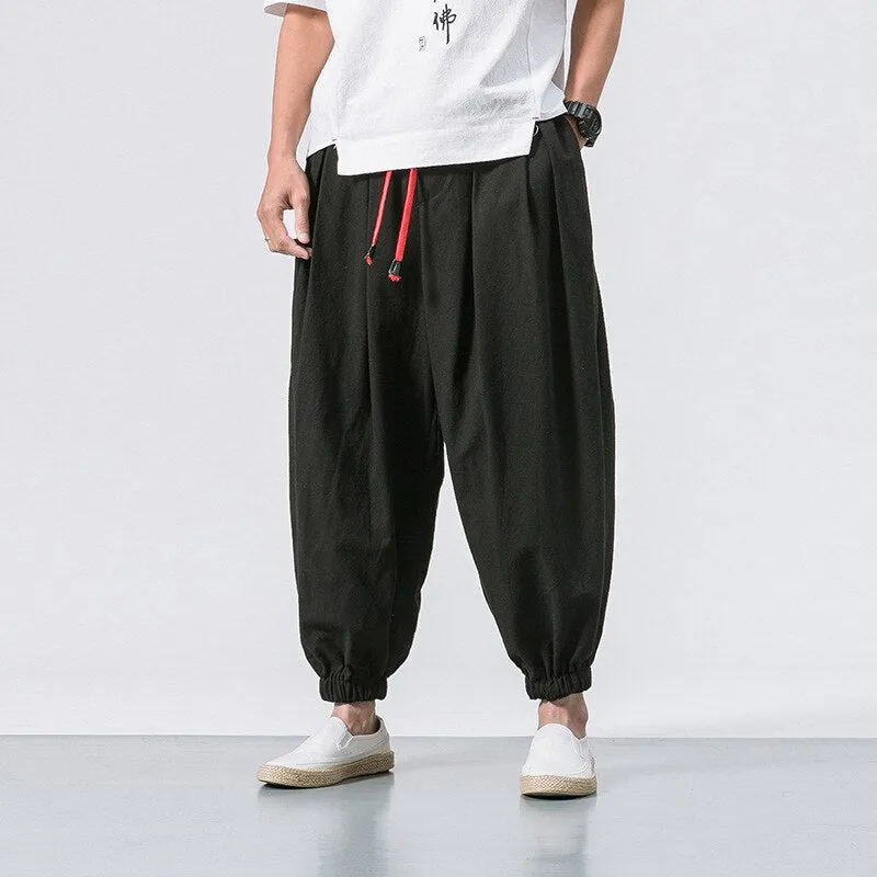 Red String Harem Pants