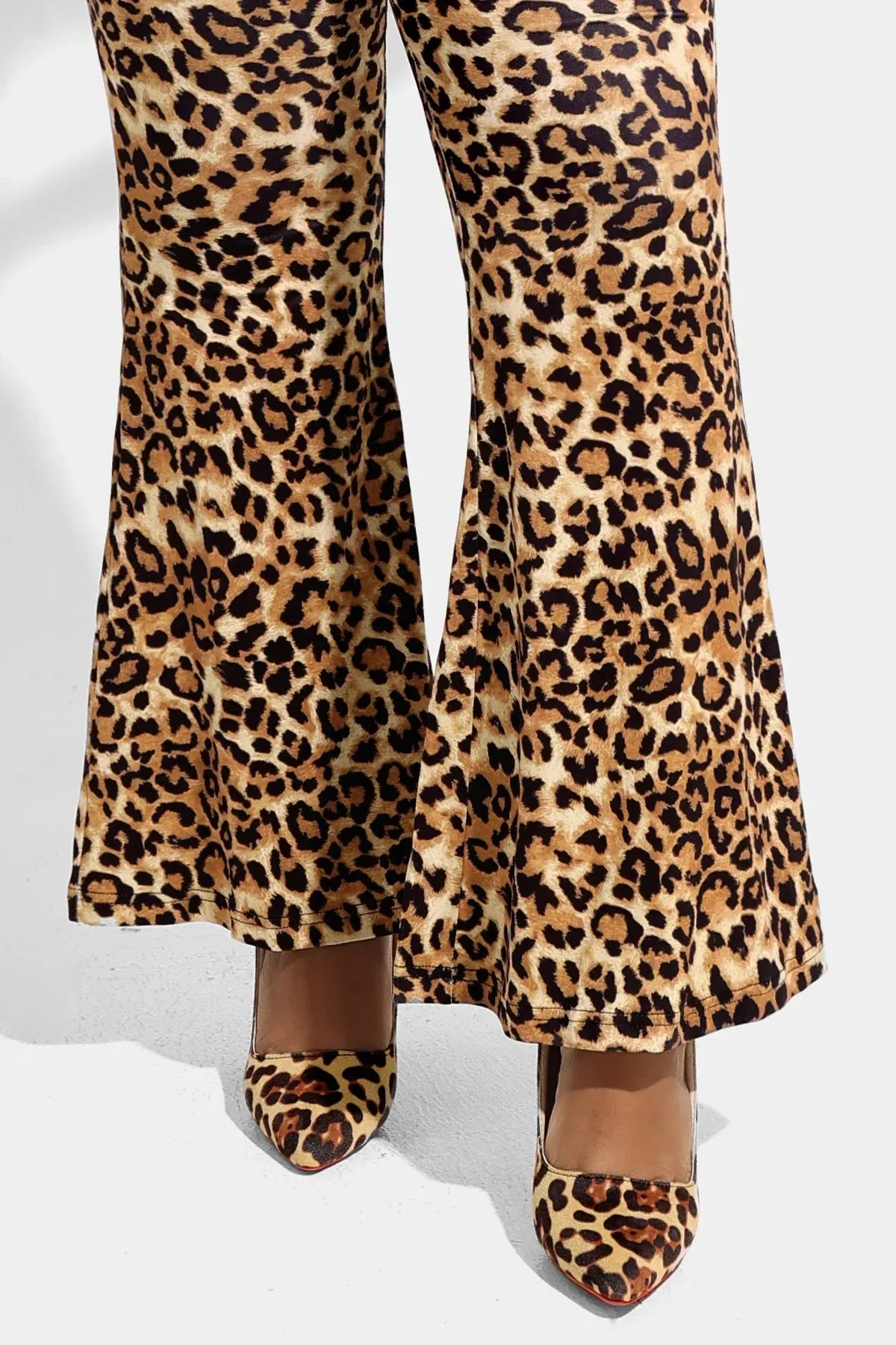 Ritera Leopard Flared Boot Cut Pants