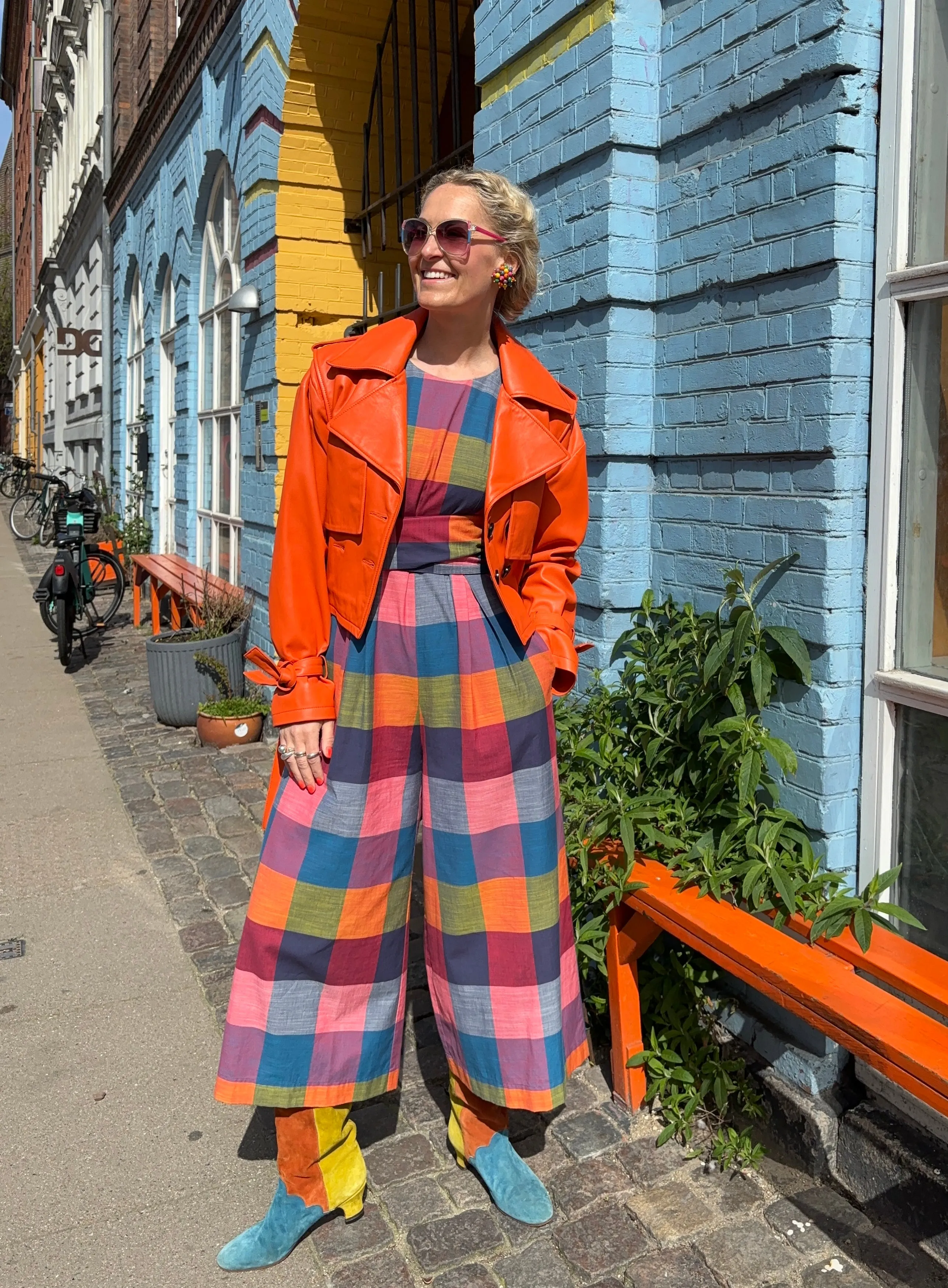 Roberta Festival Plaid Jumpsuit