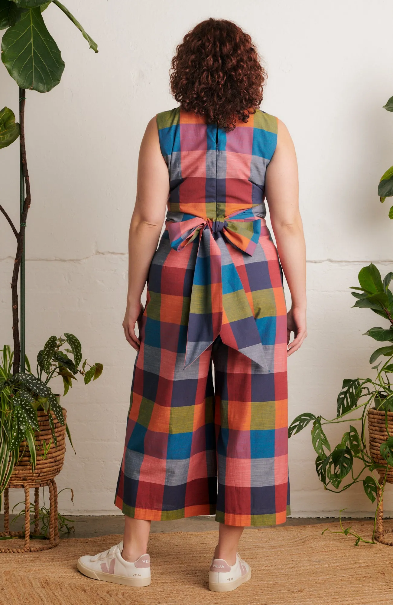 Roberta Festival Plaid Jumpsuit